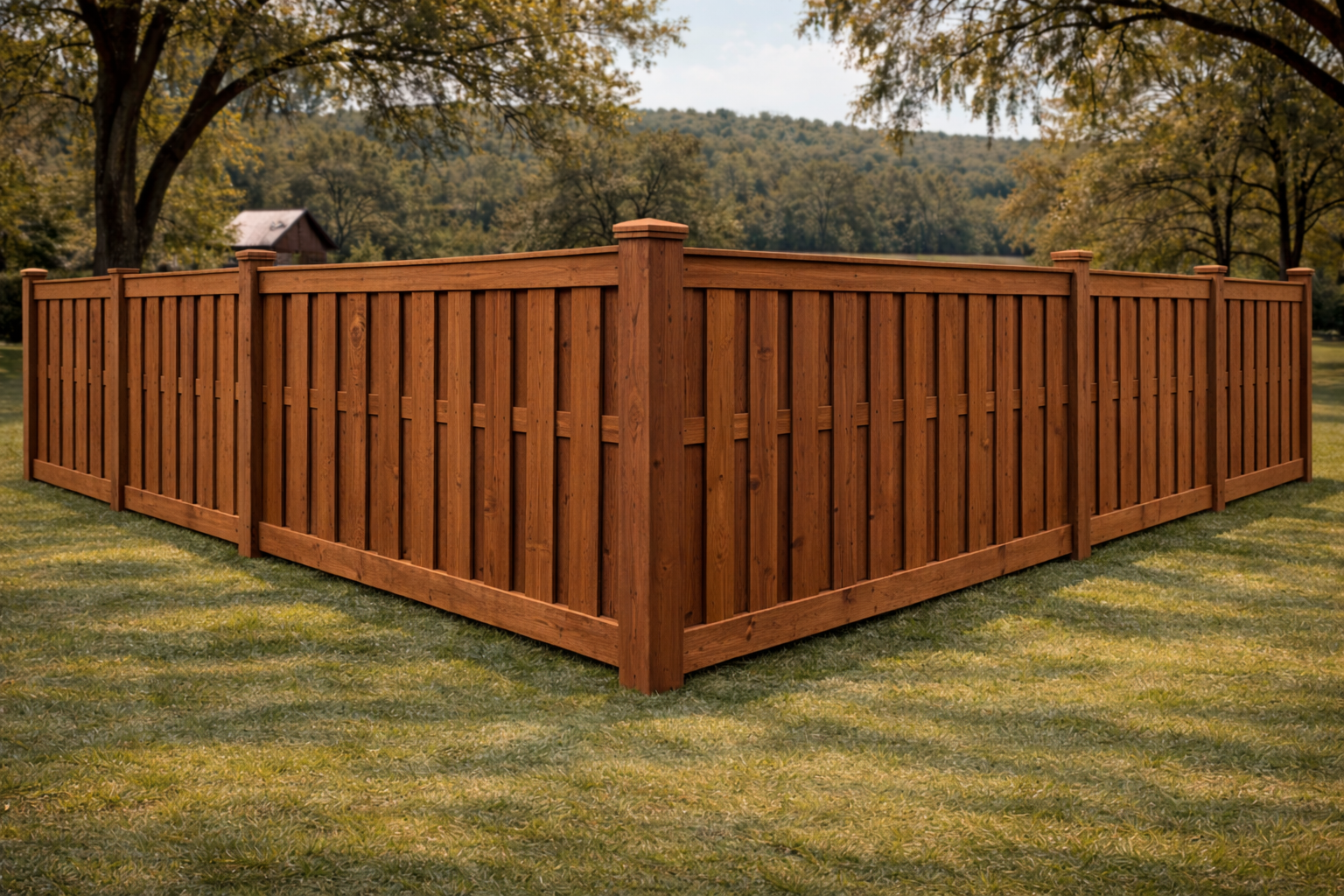 Shadowbox fence style